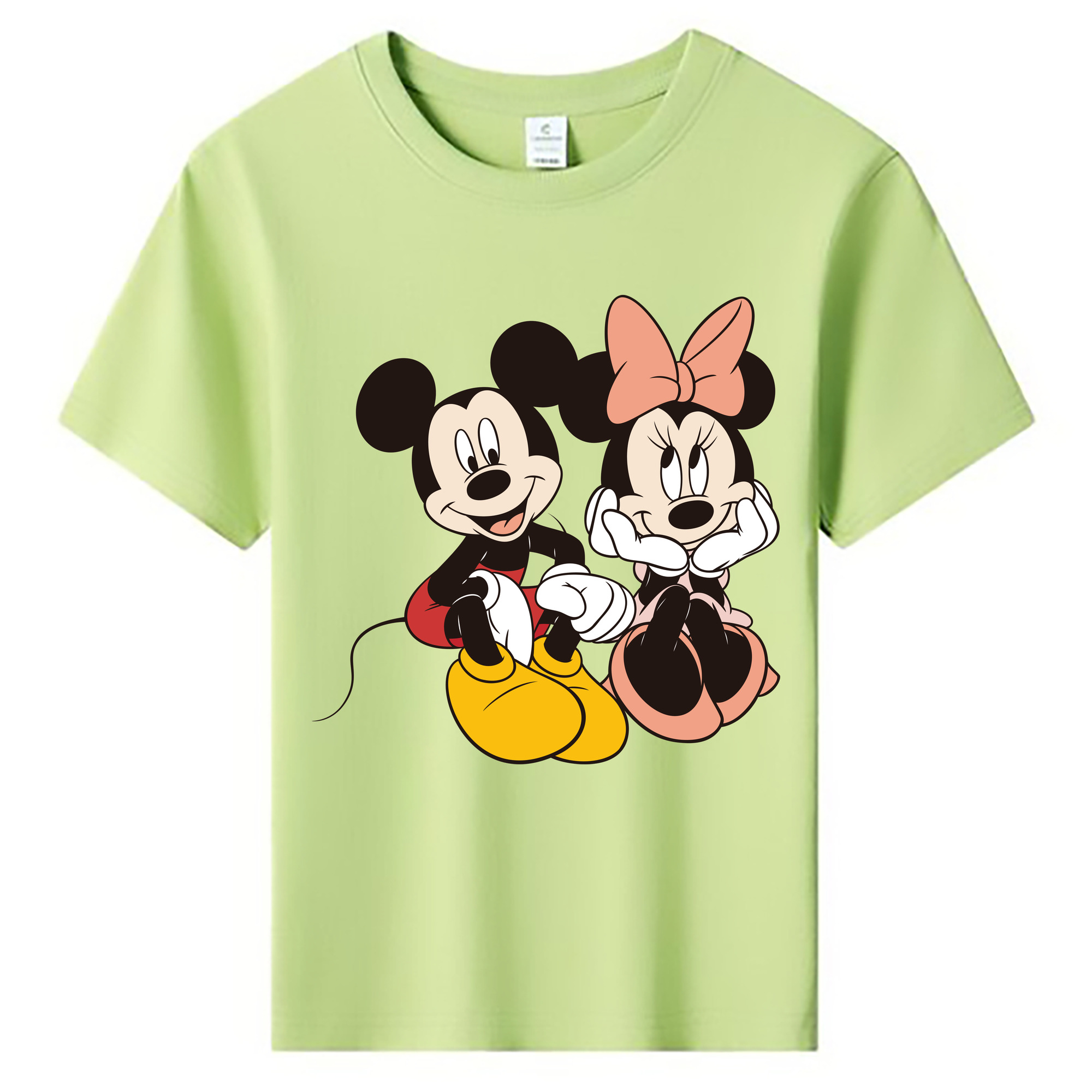 ミッキーマウス Mickey Mouse 綿100％キッズTシャツ（フロントプリント）